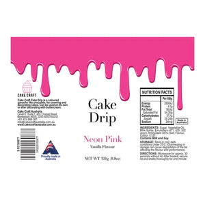 Cake Craft Chocolate Drip 250g - Neon Pink