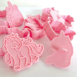 3D Unicorn Cookie Cutters - 6 Piece Set