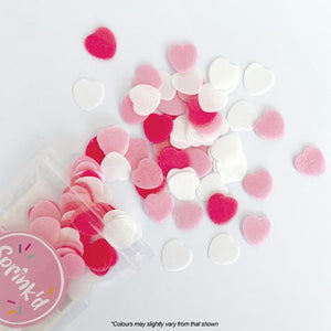 9G Heart Wafer Sprinkles - Pink and White