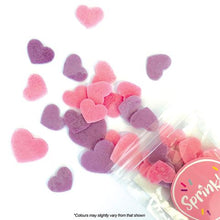 9G Heart Wafer Sprinkles - Pink and Purple