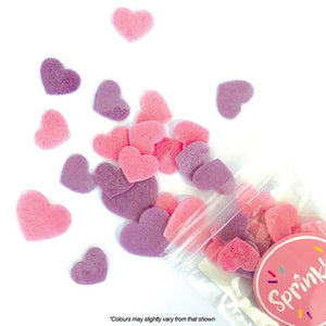9G Heart Wafer Sprinkles - Pink and Purple
