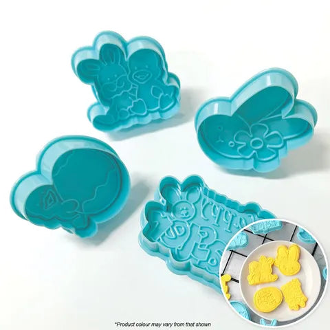 Cake Craft Easter Plunger Cutter Set - Happy Easter.