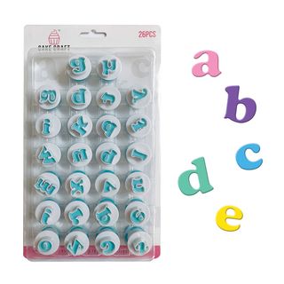 Cake Craft Push Easy Mini Alphabet Cutter Set - Lower Case.