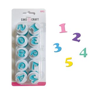 Cake Craft Push Easy Mini Number Cutter Set - Numbers.