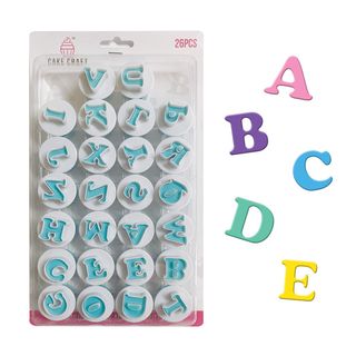 Cake Craft Push Easy Mini Alphabet Cutter Set - Upper Case.