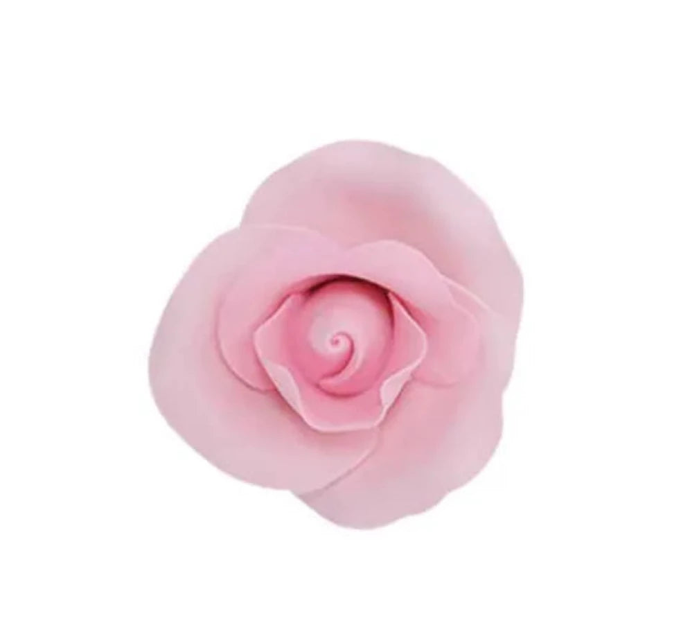 Cake Craft Single Sugar Flower - Pink Medium Rose.