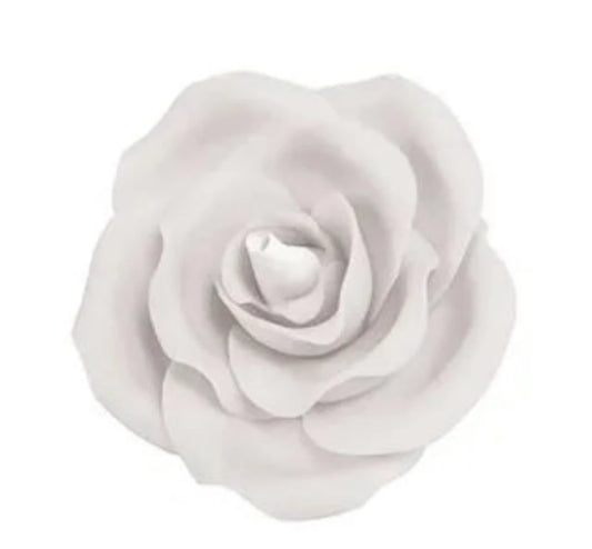 Cake Craft - Sugar Flower - Single Large Rose - White.