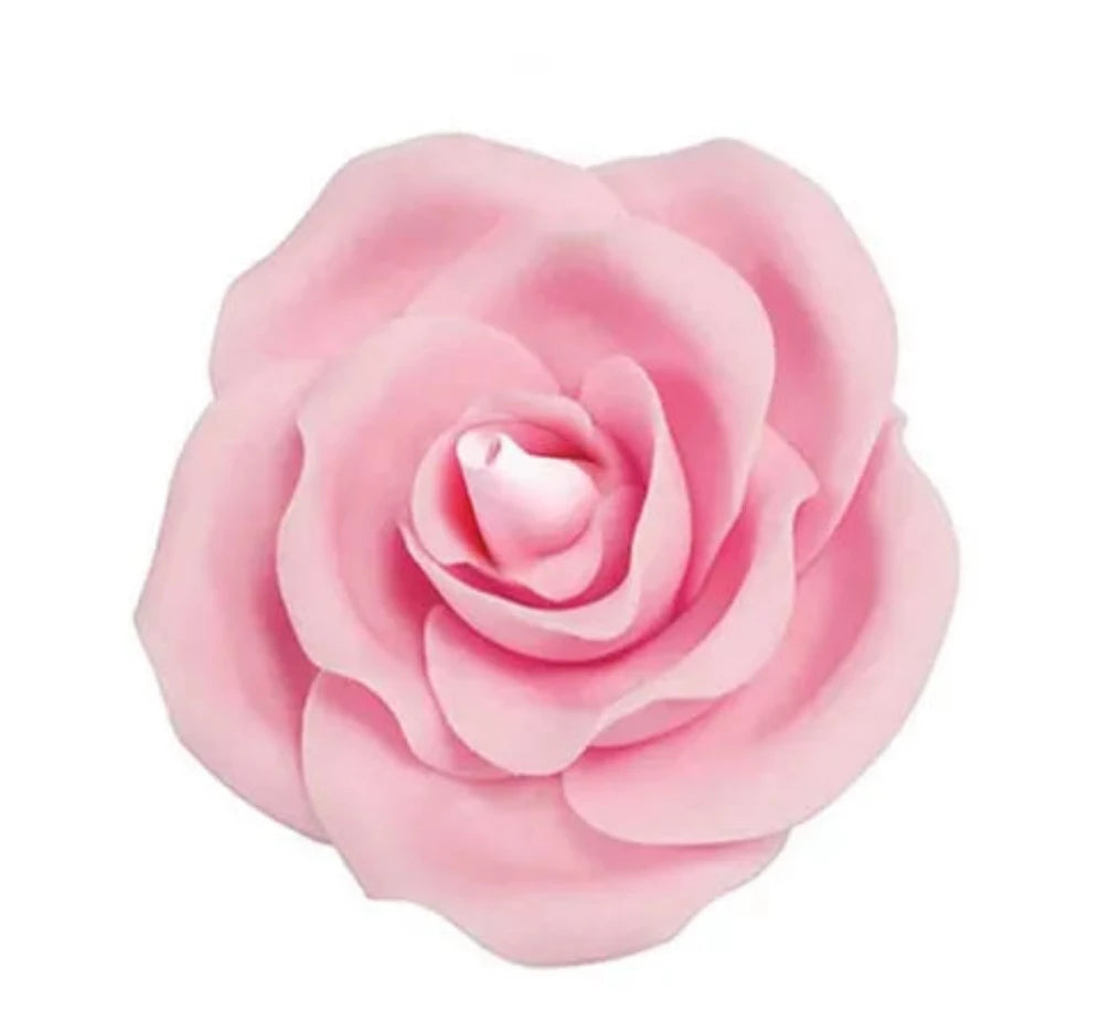 Cake Craft Single Sugar Flower - Pink Large Rose.