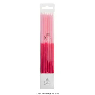 Wish 12PK Block Colour Candle - Pink.