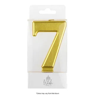 Wish Gold Number Candle - 7