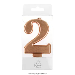 Wish Rose Gold Number Candle - 2