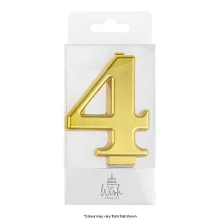 Wish Gold Number Candle - 4