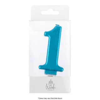 Wish Blue Number Candle - 1