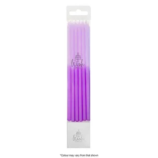 Wish 12PK Block Colour Candle - Lilac.