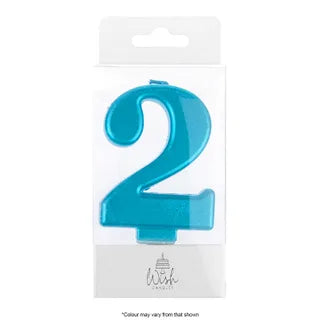 Wish Blue Number Candle - 2