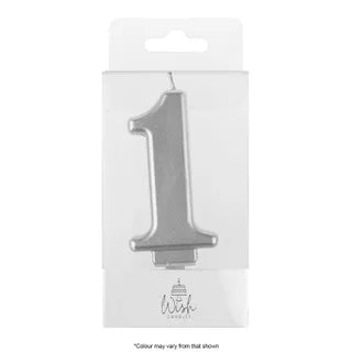 Wish Silver Number Candle - 1