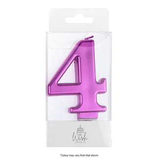 Wish Pink Number Candle - 4