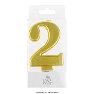 Wish Gold Number Candle - 2