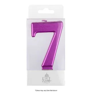 Wish Pink Number Candle - 7