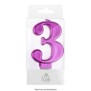 Wish Pink Number Candle - 3