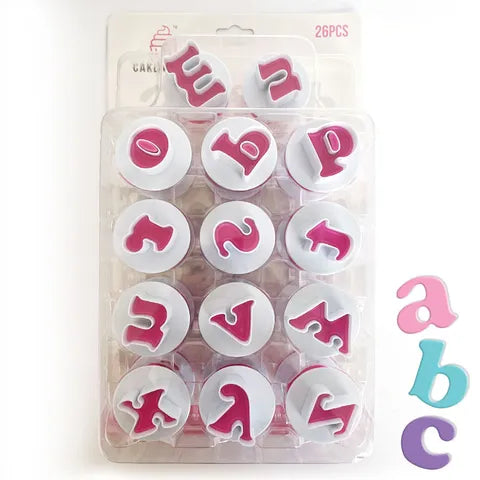 Cake Craft Push Easy Large Alphabet Cutter Set - Lower Case.