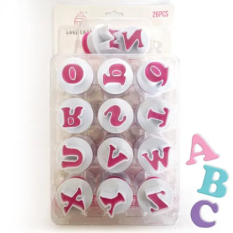 Cake Craft Push Easy Large Alphabet Cutter Set - Upper Case.