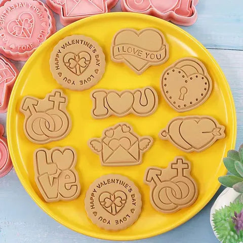 Cake Craft Valentines Day Cookie Cutters - 8 Piece Set.