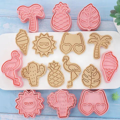 Cake Craft Summer Cookie Cutters - 8 Piece Set.