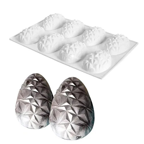 Cake Craft Silicone Mould - Small Geometric Egg