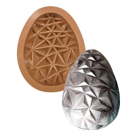 Cake Craft Silicone Mould - Large Geometric Egg.