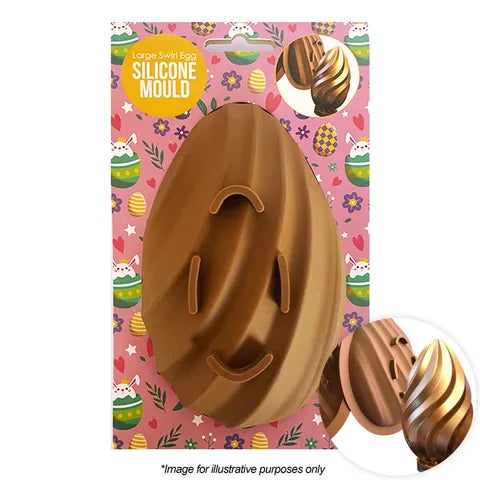 Cake Craft Silicone Mould - Large Swirl Egg.