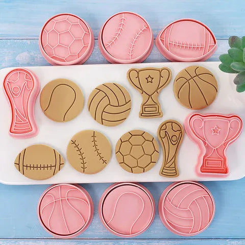 Cake Craft Sport Cookie Cutters - 8 Piece Set.