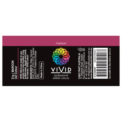 VIVID | MAROON | GEL COLOUR | 21G