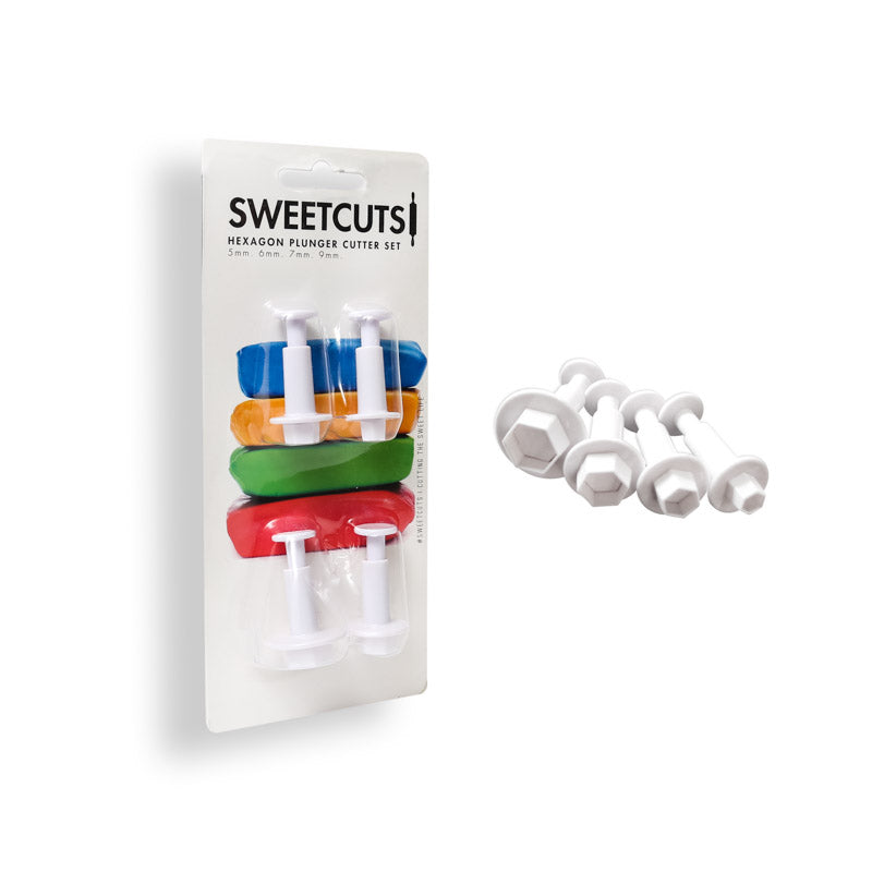 Sweet Cuts Hexagon Plunger Cutter Set.