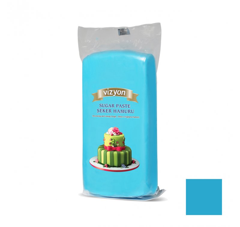 Vizyon Sugar Paste Fondant 250g - Blue.