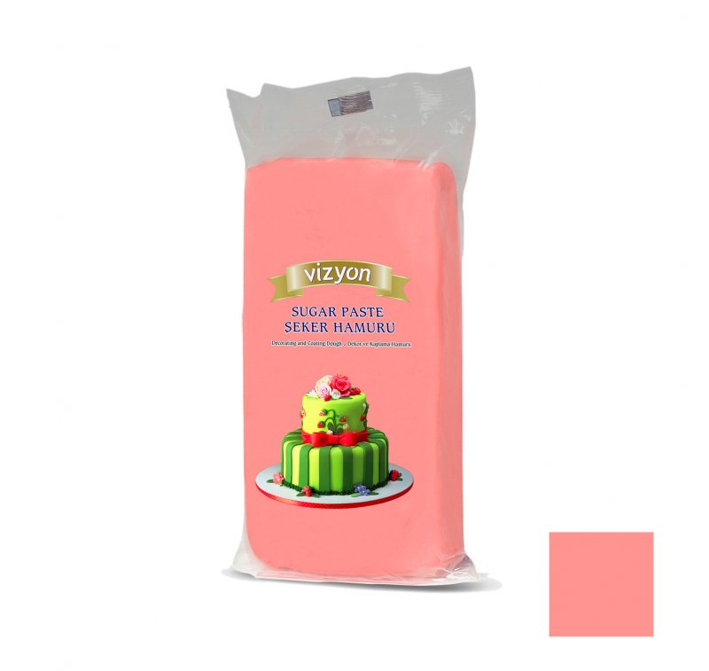 Vizyon Sugar Paste Fondant 250g - Pink.