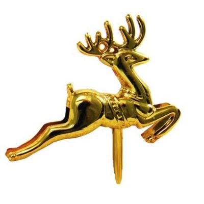 6pk Gold Reindeer Cupcake Topper.