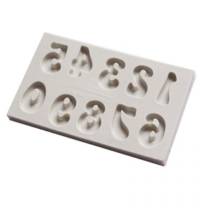 Silicone Mould - Groovy Font Numbers - S221