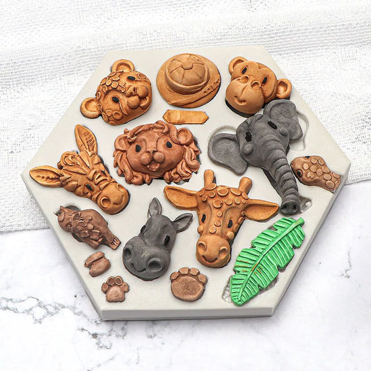 Silicone Mould - Jungle Animals - S456