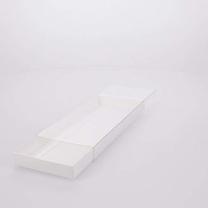 White Triple Cookie / Biscuit Box - with clear slide cover