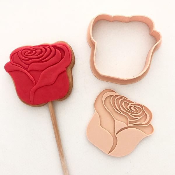 Little Biskut Rose Cutter and Embosser Set.