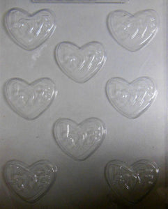 Chocolate Mould - Love Hearts with word