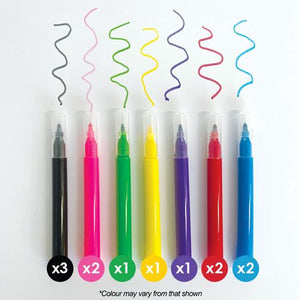 12PK Mini Edible Markers - Assorted Colours