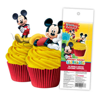 16 Edible Wafer Cupcake  - Mickey Mouse