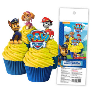 16 Edible Wafer Cupcake  - Paw Patrol