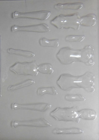 Chocolate Mould - People and Bear Body Parts.