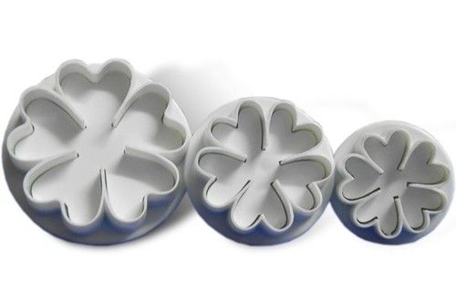 3PC Heart Flower Plunger Cutter Set