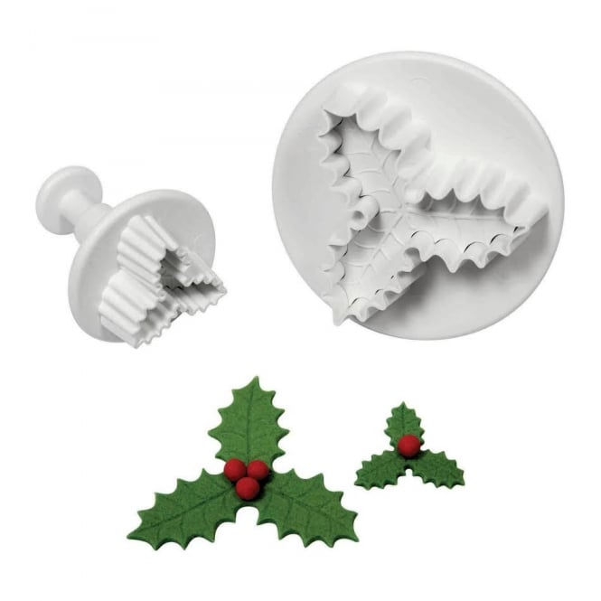 2PC 3 Leaf Holly Plunger Cutter Set