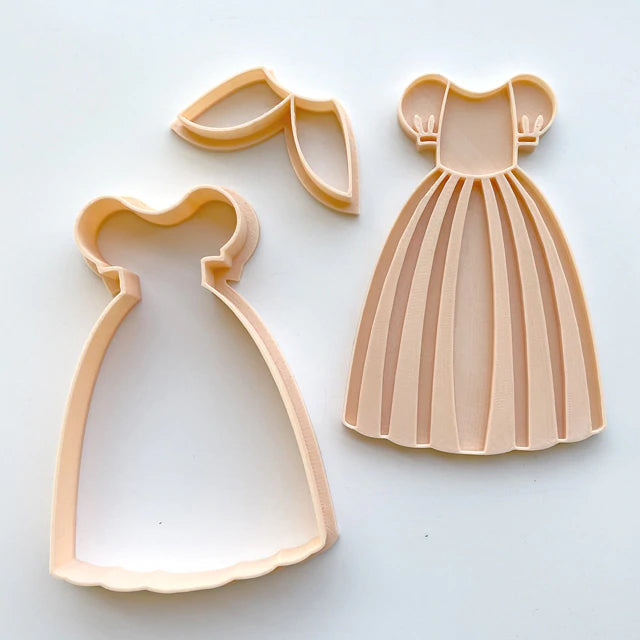 Little Biskut Princess Dress Cutter and Embosser Set.