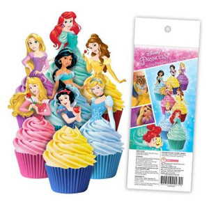 16 Edible Wafer Cupcake  - Disney Princess